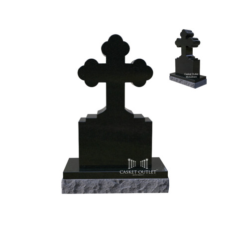 Orthodox Cross Monument | Cemetery Headstone (COM-CROSS-B)