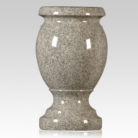 Cemetery Gray Granite Stone Vase